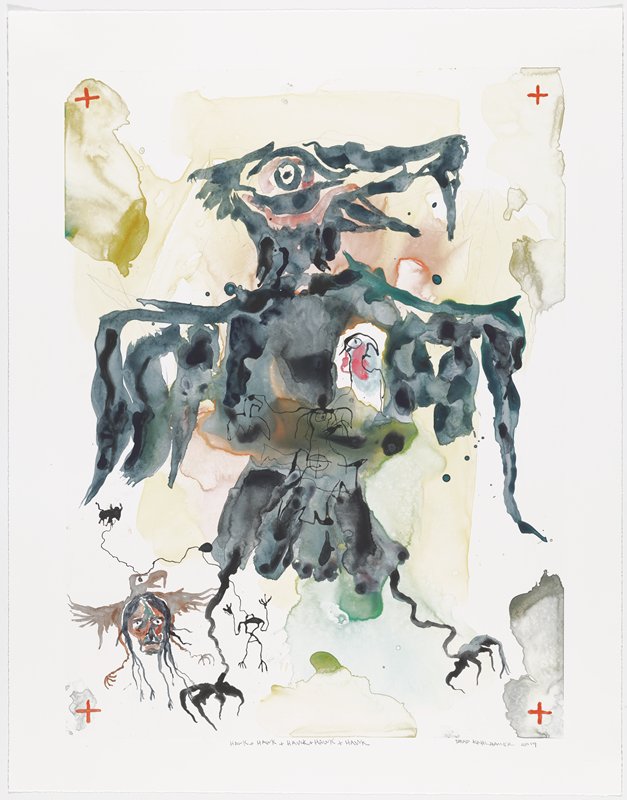 HAWK + HAWK + HAWK + HAWK + HAWK, Brad Kahlhamer, 2019