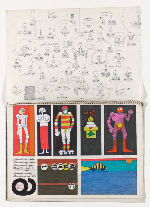 Sketchbook, Kenji Nakahashi, early 1970s