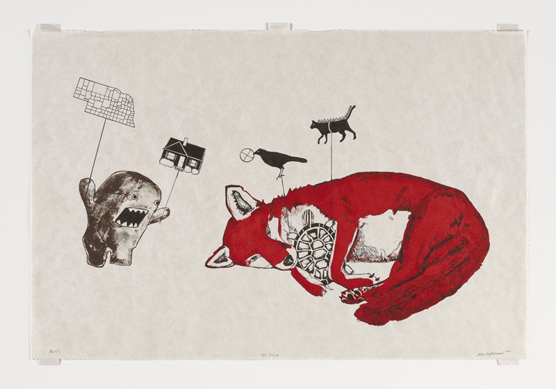Fox Tussle, Julie Buffalohead, 2015