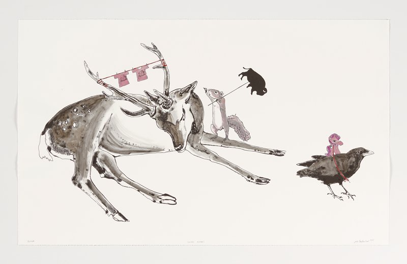 Squirrel Mumbles, Julie Buffalohead, 2015