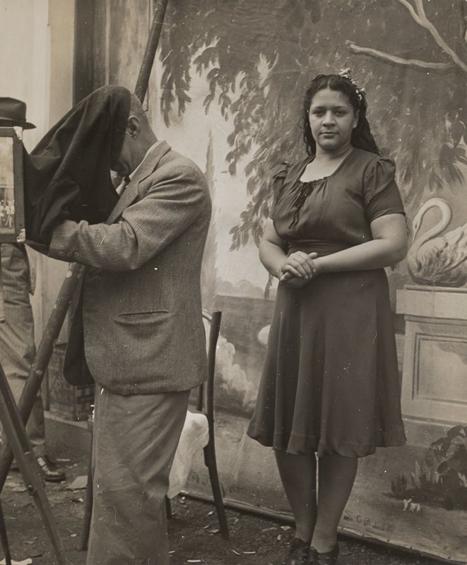 Camera Man and Subject Against Scenic Background, Rio, Genevieve Naylor, 1940