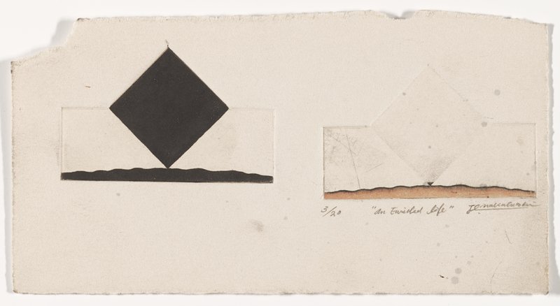 Working proofs for etching An Enriched Life, Kenji Nakahashi, c. 1978