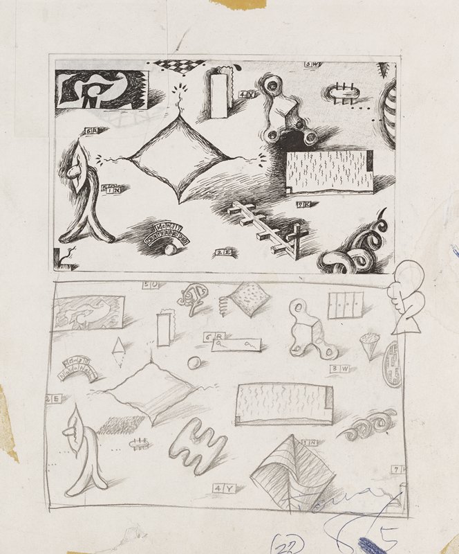 Untitled [Studies of elements related to My One Man Show], Kenji Nakahashi, c. 1980