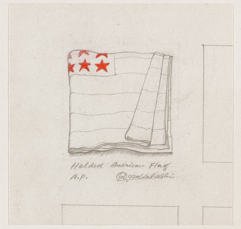 Holded American Flag, Kenji Nakahashi, 20th century