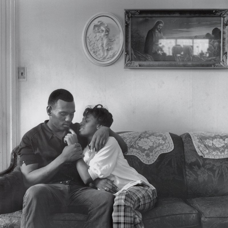 [Couple on couch], Joanne Leonard, 20th century