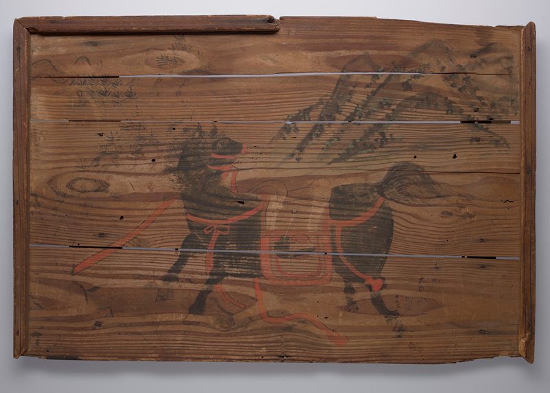 Votive plaque with painting of a sacred horse, 1695