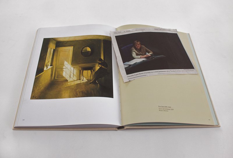[Angela Merkel and Peter Ilsted painting], Joanne Leonard, 20th century