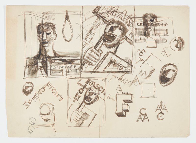 Drawing, Theodore Roszak, 1932
