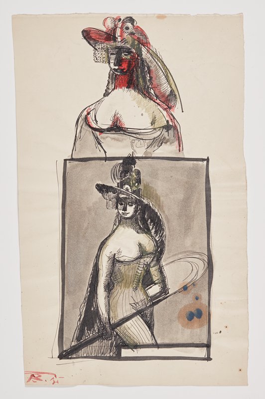 En Masque (Painting Study), Theodore Roszak, 1932