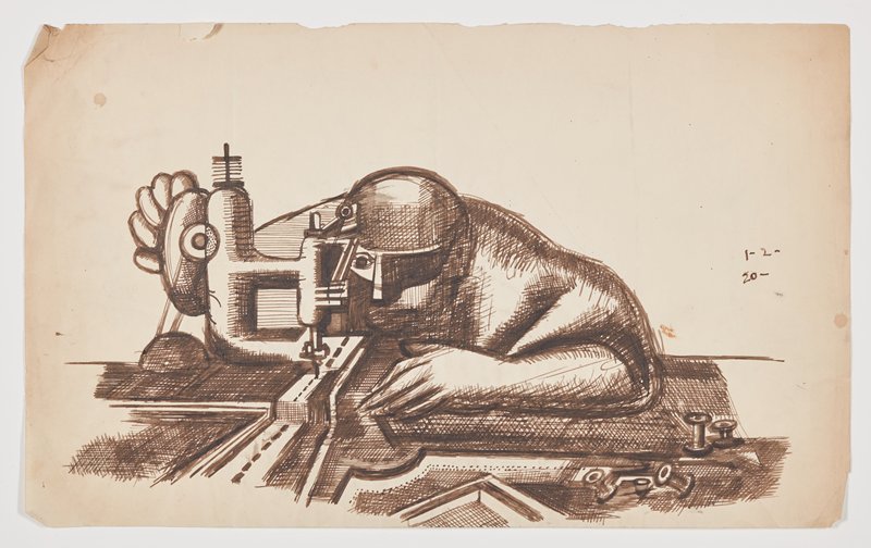 Man and Machine (Painting Study), Theodore Roszak, 1933–37