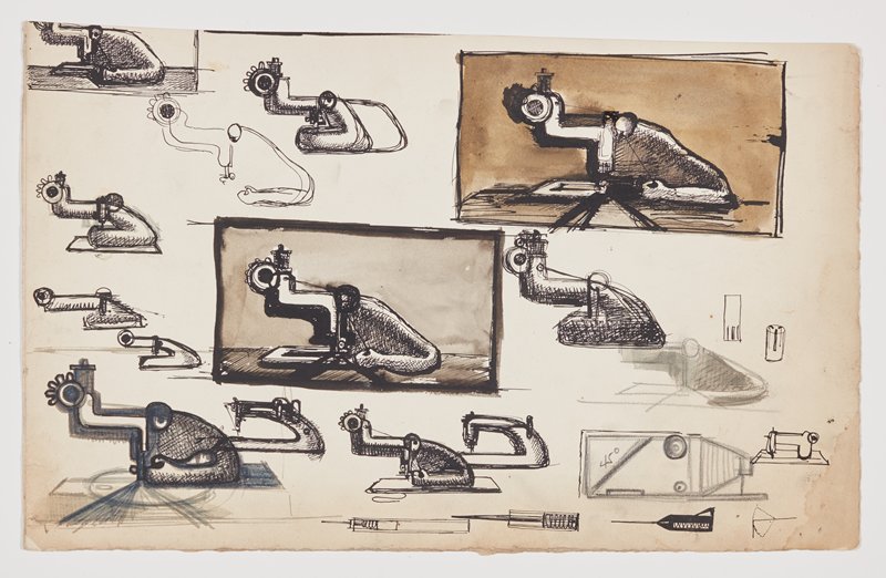 Man and Machine (Painting Study), Theodore Roszak, 1933–37