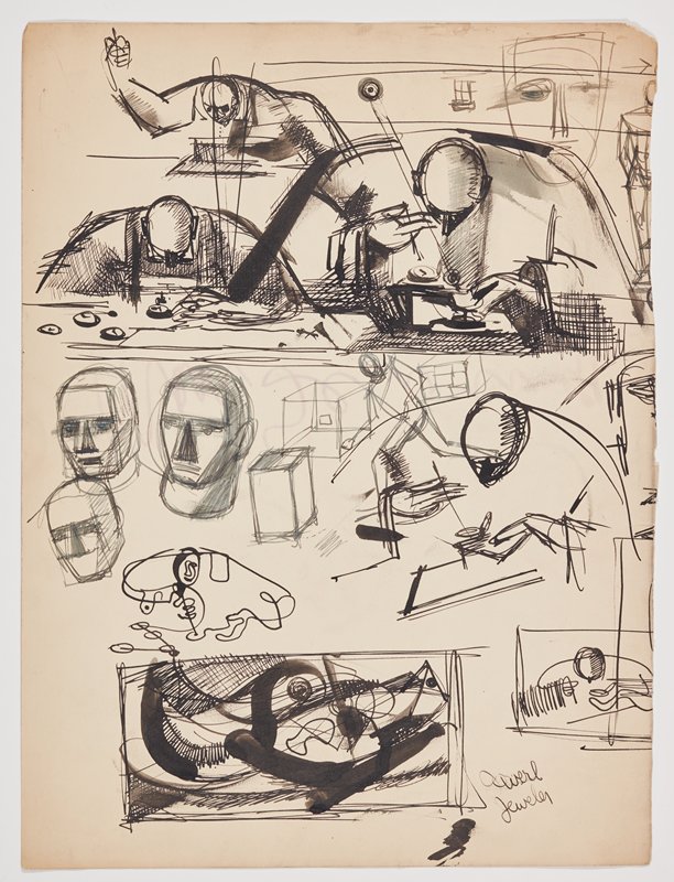 Man and Machine (Painting Study), Theodore Roszak, 1933–37