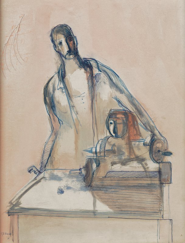Self-Portrait With Laythe, Theodore Roszak, 1935