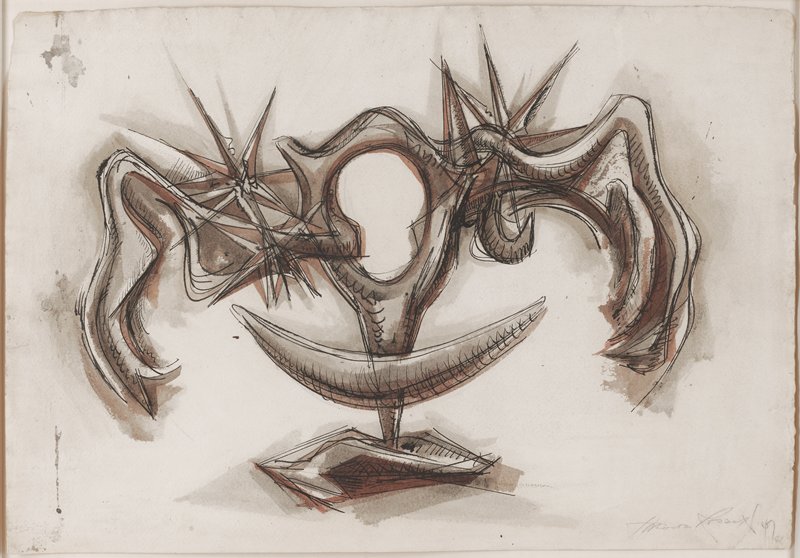Study for The Raven, Theodore Roszak, 1947