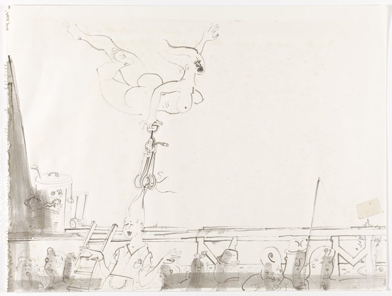 Study for Resurrection of the Waitress, Оноре Десмонд Шаррер, 1984