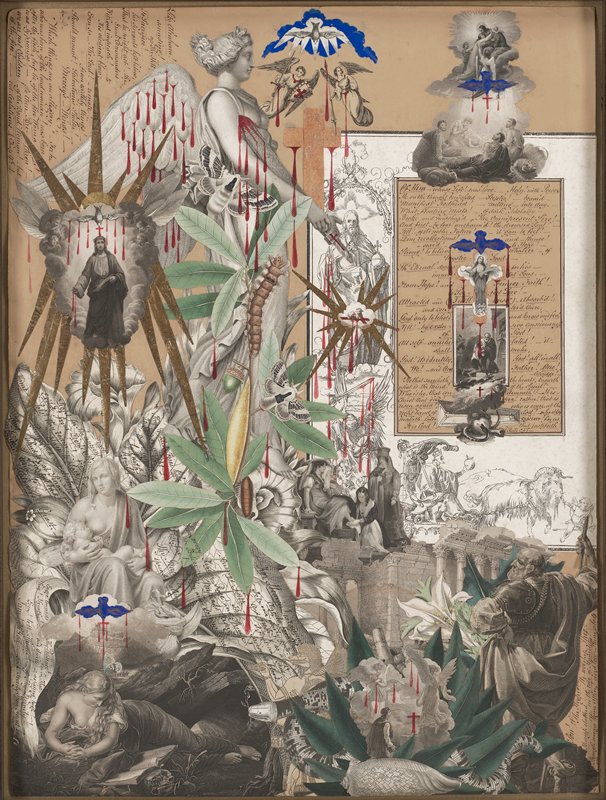 Blood Collage, John Bingley Garland, c. 1850–60