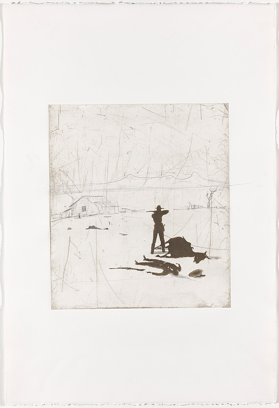 Proof at state #1, with hand drawing, for Montana's Killing Me, David Rathman, 2002