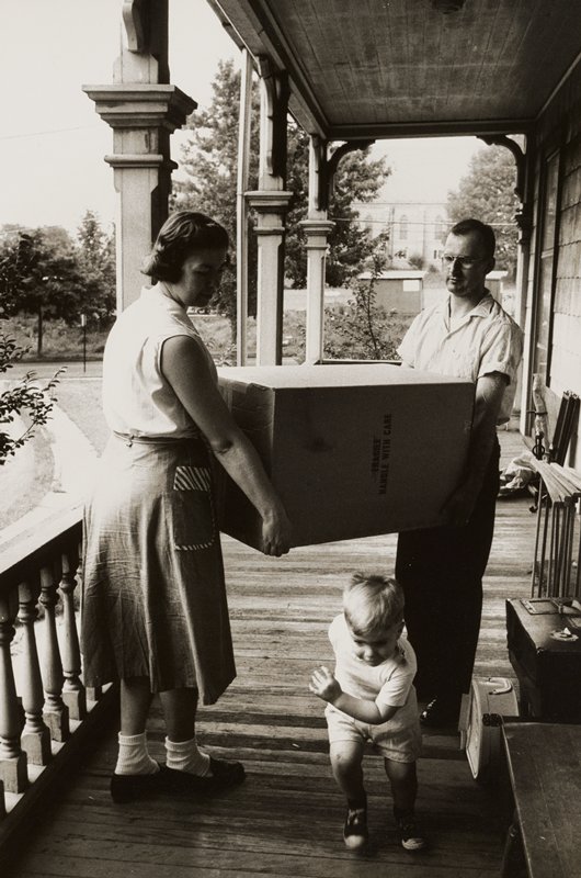 Conversation meant a new way of life and soon the Brooks family were packing to move to Pennsylvania and hob at Rosemont College, Jacques Lowe, 1959