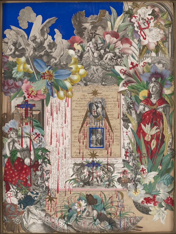 Blood Collage, John Bingley Garland, c. 1850–60