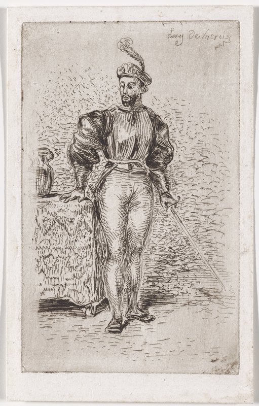 Un homme d'armes, Eugène Delacroix, 1833