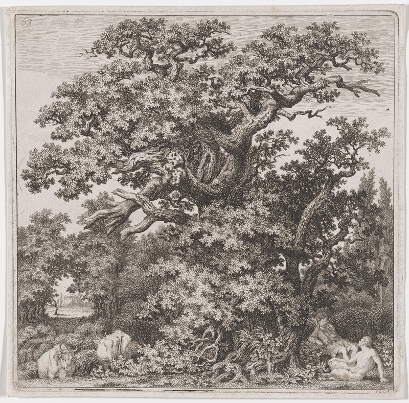 The Flute Playing Herdsman with Two Cows, Carl Wilhelm Kolbe, late 18th–early 19th century
