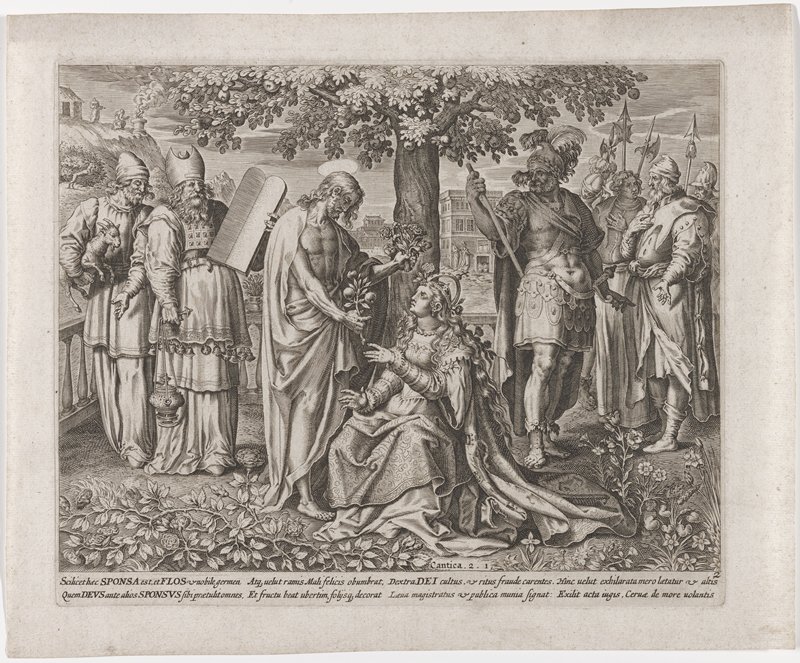 Plate 2, from The Song of Solomon, Claes Janz. Visscher II, 1643