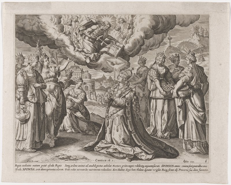 Plate 6, from The Song of Solomon, Claes Janz. Visscher II, 1643