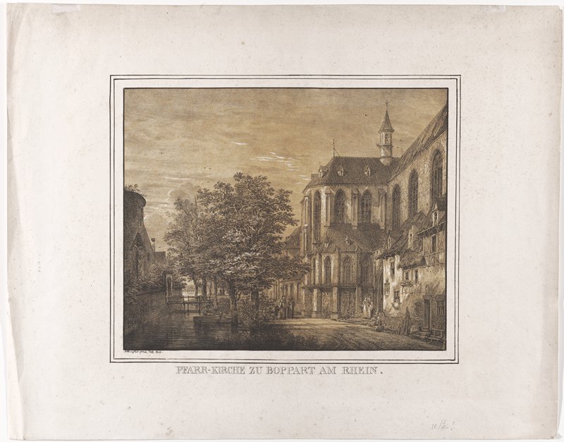 Parish Church of Boppard, on the Rhine, Domenico Quaglio, 1822