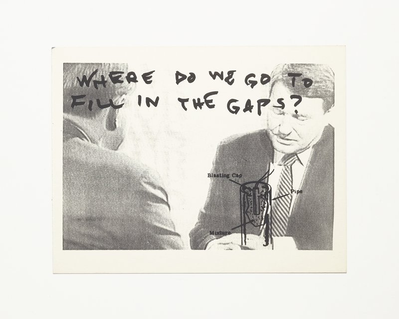 Card/Insert: WHERE DO WE GO TO FILL IN THE GAPS?, Fly NYC, March 1991