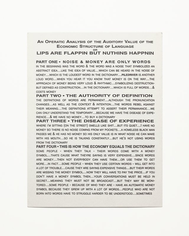 Card/Insert: AN OPERATIC ANALYSIS..., Fly NYC, late 20th–early 21st century