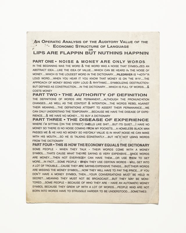 Card/Insert: AN OPERATIC ANALYSIS..., Fly NYC, late 20th–early 21st century