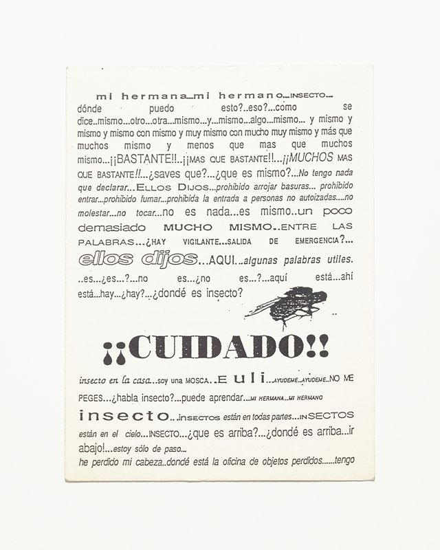 Card/Insert: ¡¡Cuidado!!, Fly NYC, September 1990