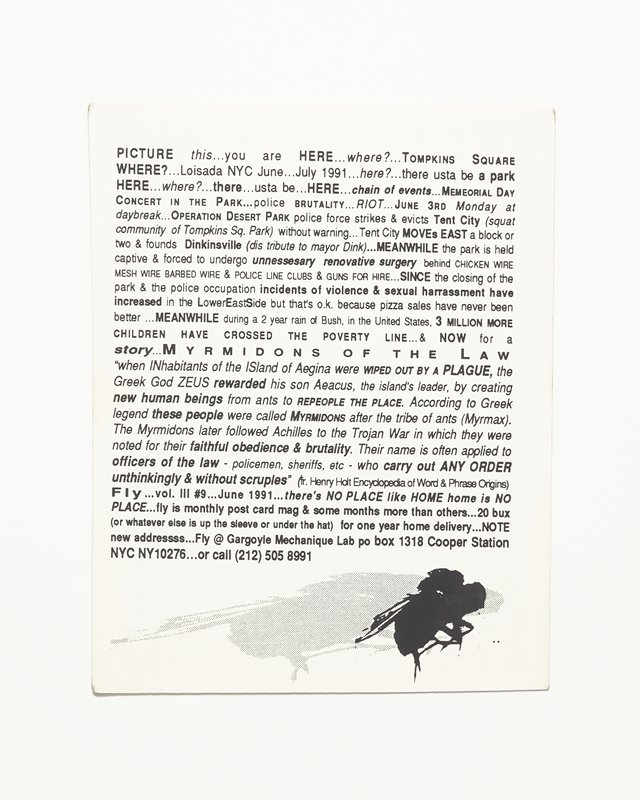 Card/Insert: PICTURE this..., Fly NYC, June 1991