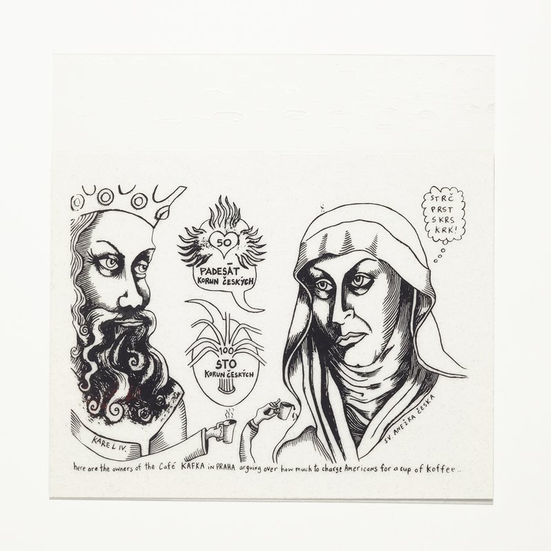 Card/Insert: IN PRAGUE I FALL ASLEEP..., Fly NYC, December 1995