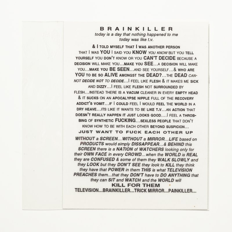 Card/Insert: BRAINKILLER, Fly NYC, June 1994