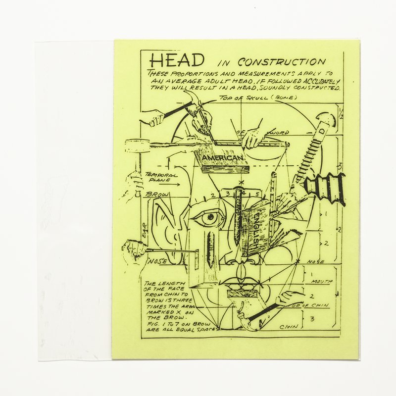 Card/Insert: HEAD IN CONSTRUCTION, Fly NYC, February 1993