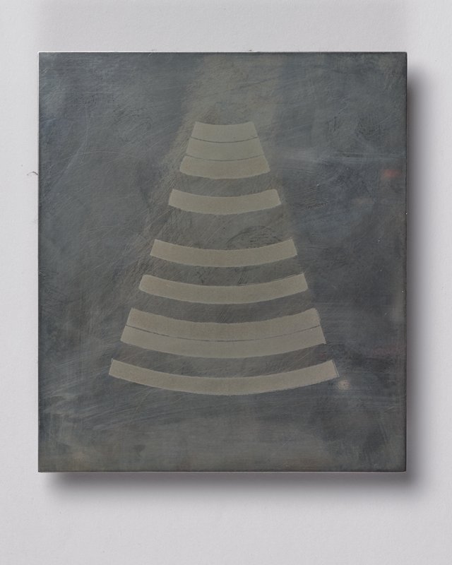 Intaglio printing plate for South, from Cardinal Suite, Stuart Nielsen, 2003