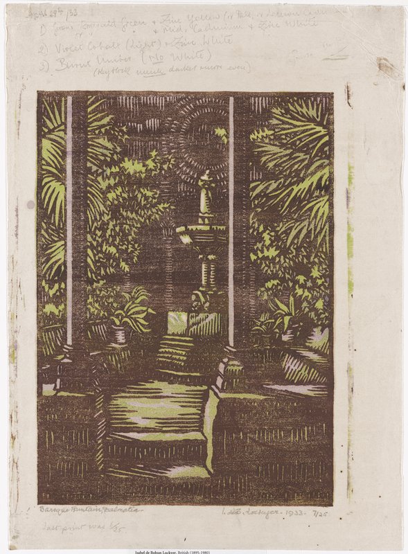 Baroque Fountain, Dalmatia, Isabel de Bohun Lockyer, 1933