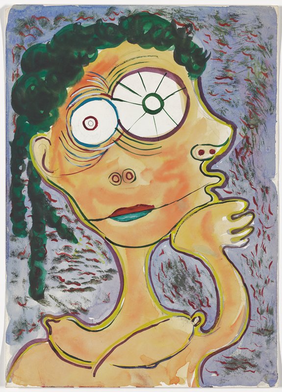 [Woman with Green Hair/Woman with Chin on Hand], William Baziotes, 1936–39
