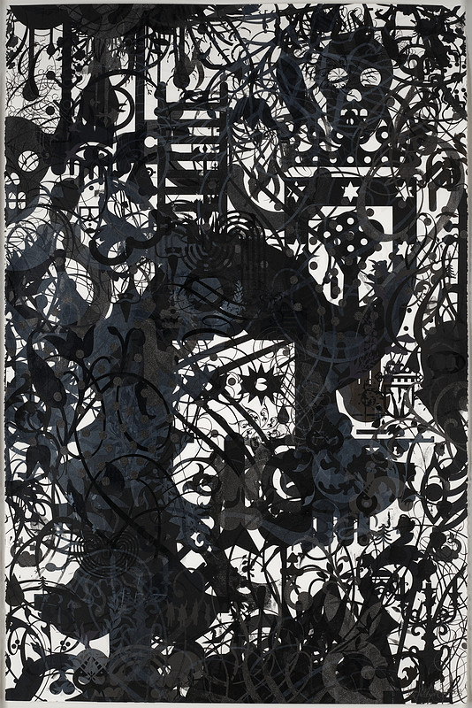 Untitled (Black on Black), Ryan McGinness, 2008