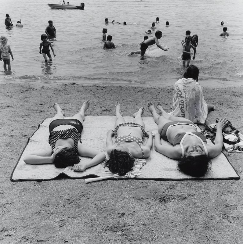 Three women on Beach, Indian Ranch, Webster, Massachusetts, Henry Horenstein, 1978 (printed later)