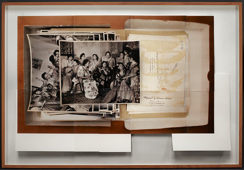 Nationalities: Eleven Filipino women in native dress (from the American Counterpoint project, Alexander Alland, Sr., Photoprints, circa 1940, National Museum of American History, Archives Center, NMAH.AC.0204), Stephanie Syjuco, 2021