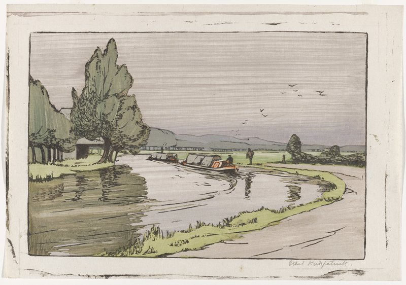 Canal Boats, Ethel Kirkpatrick, c. 1920