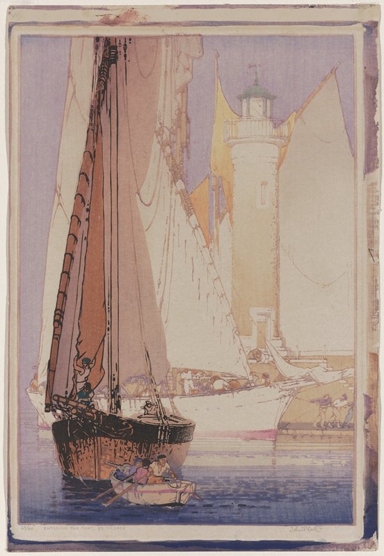 Entering the Port of St. Tropez, John Edgar Platt, 1923