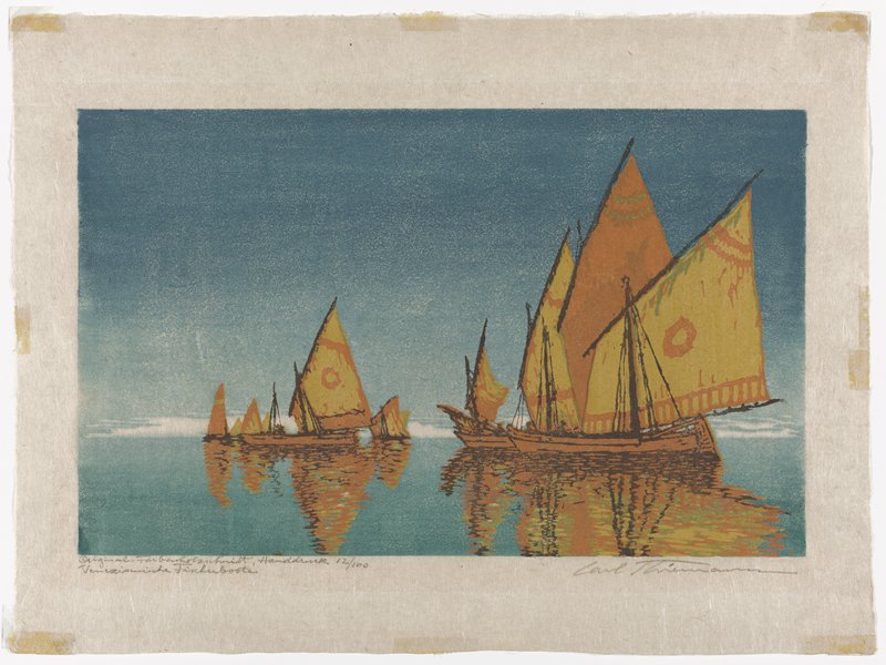 Ausfahrt (Veneziansiche Fischerboote), Carl Thiemann, 1928