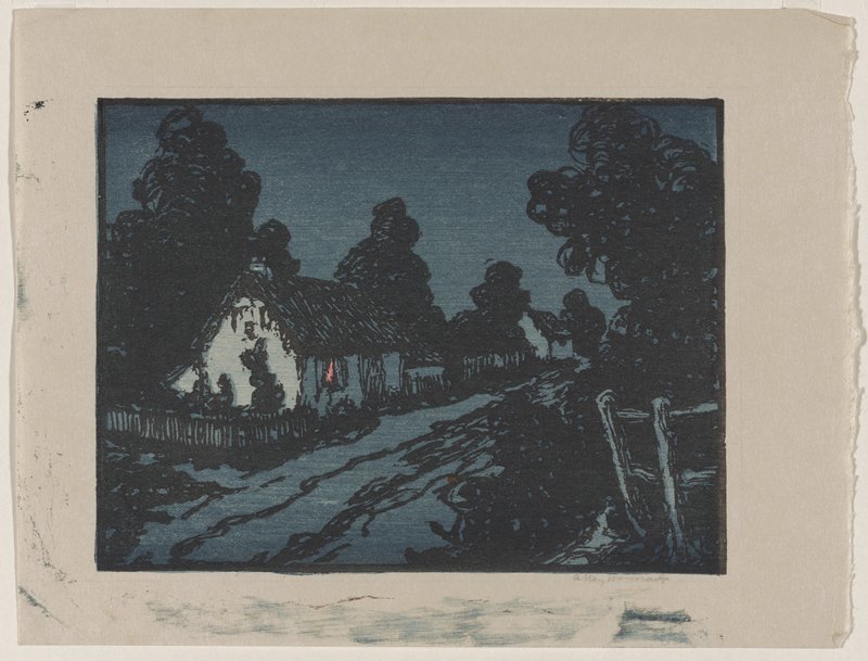 Village Lane at Night, Andrew Kay Womrath, c. 1920