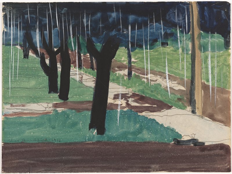 Silver Sidewalks, Charles E. Burchfield, June 15, 1916