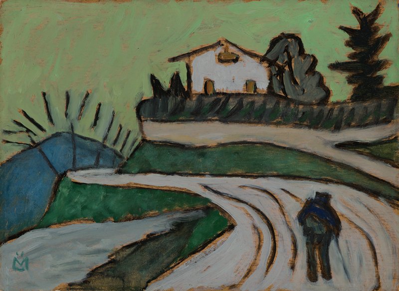 Country Road in Winter, Gabriele Münter, 1909