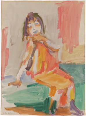 Girl with Boots, Oskar Kokoschka, 1922