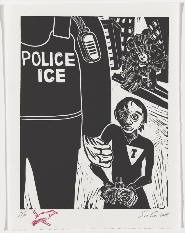 ICE Baby, Sue Coe, 2018